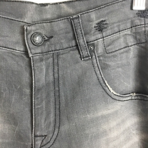 $358 R13 SKATE Slim Skinny Jeans Shredded Size 26 Womens Distressed Pants - Picture 2 of 8